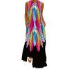 Sleeveless Summer Women's V-neck Dress with Digital Print and Pockets Size S-5XL Long