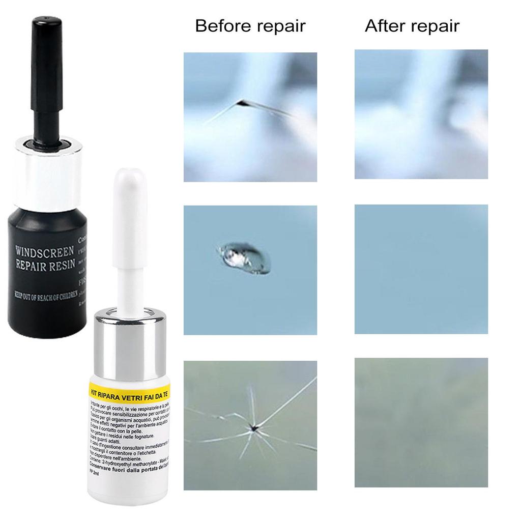 Windshield Crack Repair Kit, Window Glass Liquid Repair Resins Nano Fluid Glass Filler Quick Repairing for Car & Phone Screen