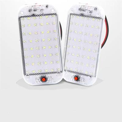 48 LED Car Interior Reading Lamp 12V-24V Panel Light Car Interior Reading Lamp High Brightness For Truck RV Boat Camper Lights