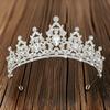 European & American Baroque Rhinestone Bridal Crown Headband - High-End Princess Wedding Gown Accessory
