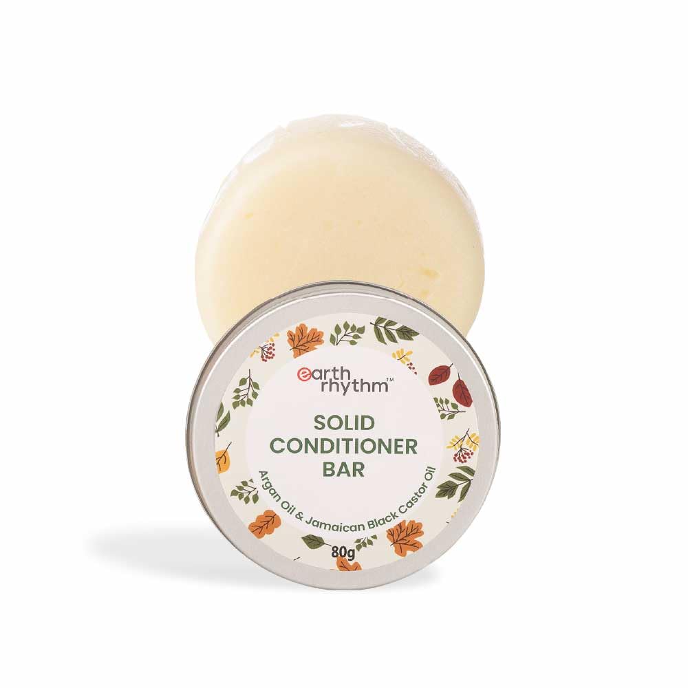 Earth Rhythm Solid Conditioner Bar - Argan & Black Castor, Deep Conditioning + Frizz Control, No Parabens & Sulphates