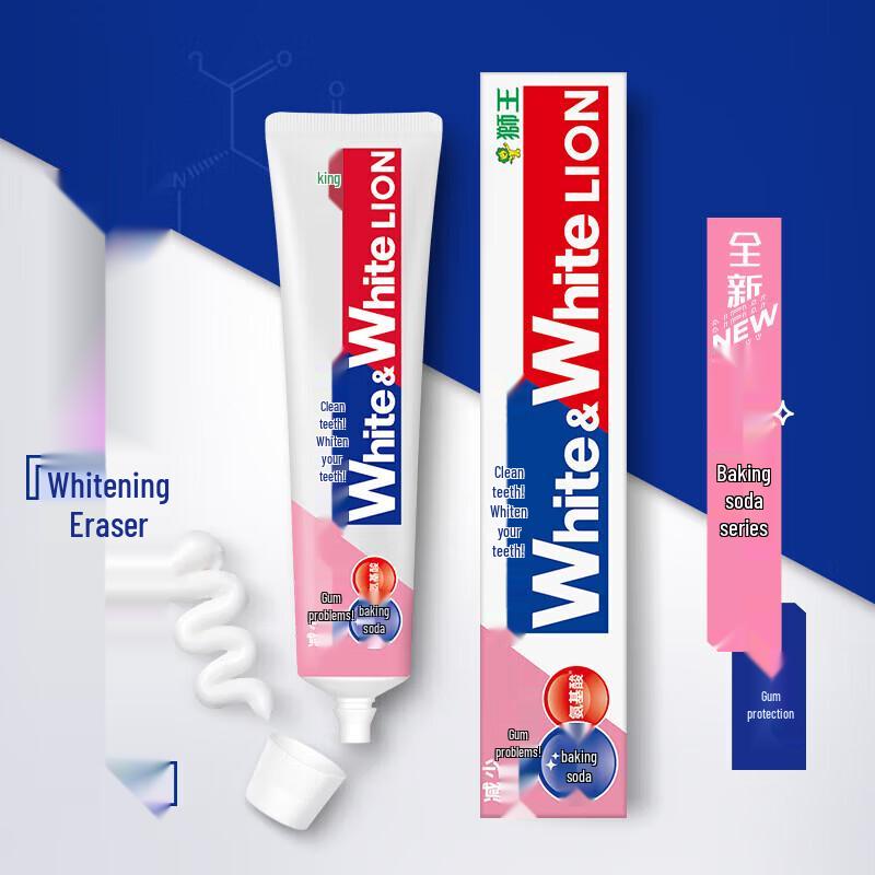 Lion King WHITE&WHITE Baking Soda Amino Acid Toothpaste