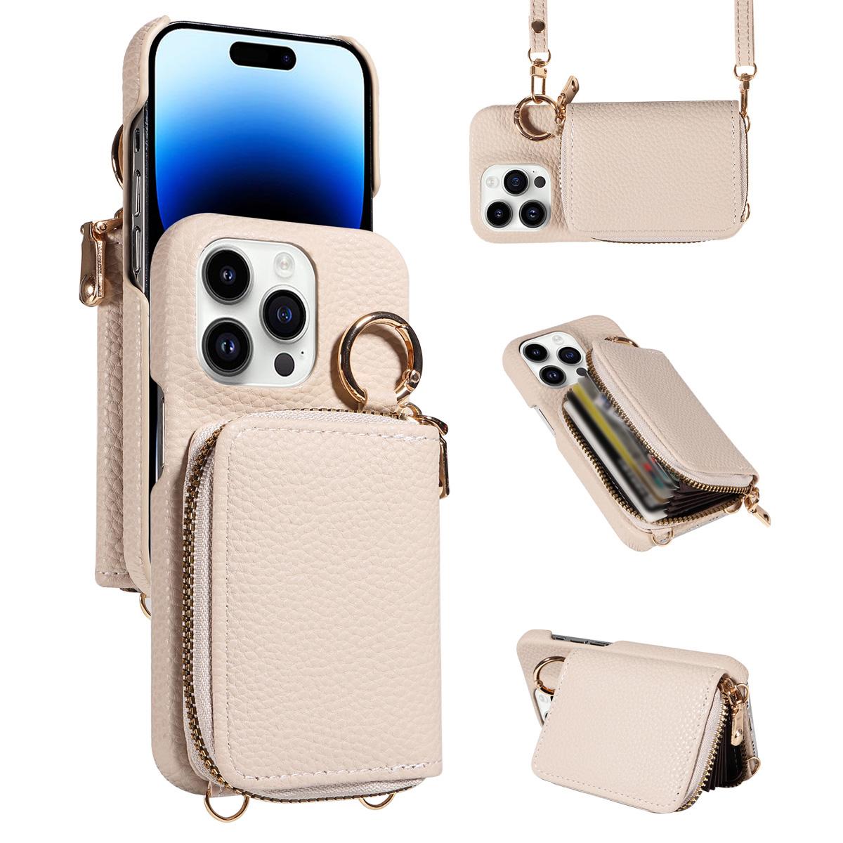 

Новый роскошный чехол для карт на молнии для iPhone13, 12, 11Pro, Pro Max, Mini, 7, чехол для телефона с ремешком через плечо, искусственная кожа iPhone 13 Pro Max