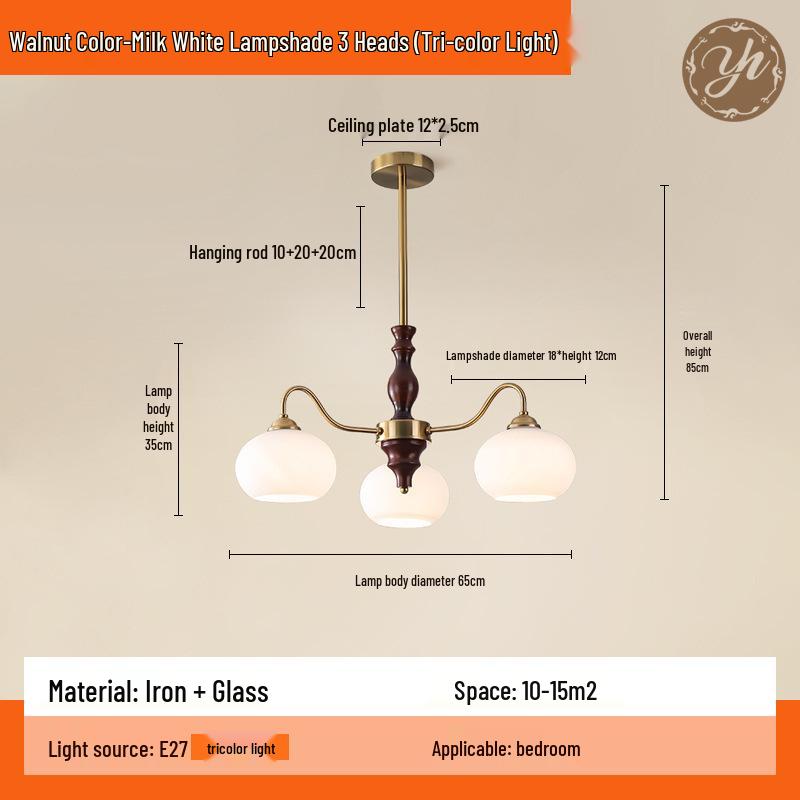 Wabi-Sabi Vintage Persimmon Pendant Light - Retro Solid Wood Eye-Protecting Fixture for Living Room, Study, Bedroom
