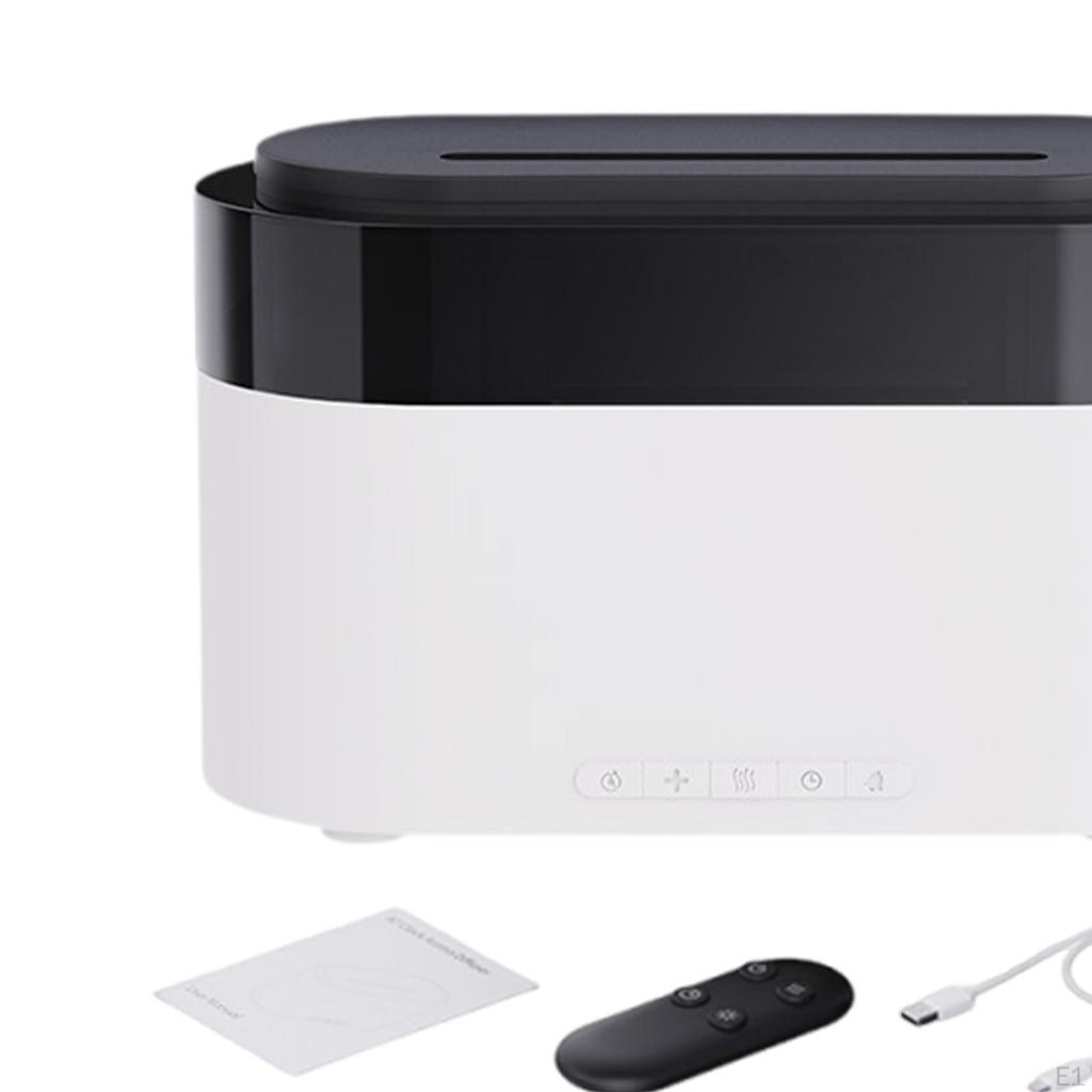 Ätherischer Öl Diffusor 150ml Wassertank Kleiner Luftbefeuchter mit Flammen-Nachtlicht