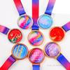 Custom Color Printing Transparent Medal, Gold, Silver, Bronze, Sports Awards, Marathon Red Box Packaging, Crystal Lettering, 1Pc