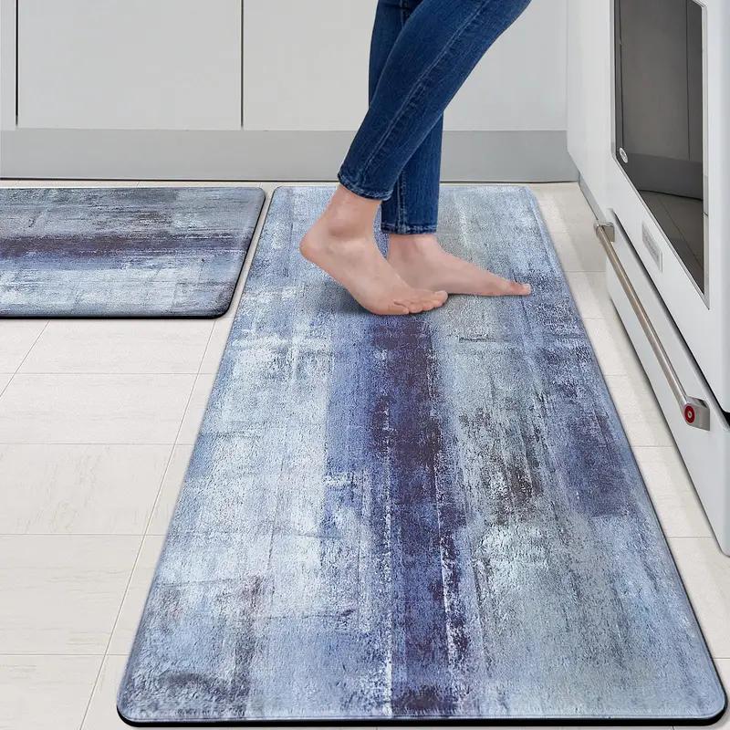 

Abstract Farmhouse Kitchen Rugs Striped Wavy Non-Slip Rug Hallway Stairs Decorative Stain Resistant Carpet Mat Home Decor 1PC40X60CM (1.3X2F