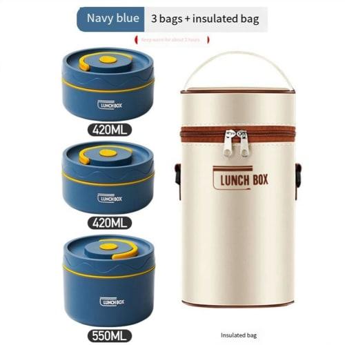 Chaksy Food Warmer Lunch Container, Stainless Steel Insulated Lunch Container, Portable Insulated Lunch Box, Brown, Durable
