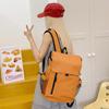 High-value Backpack Lightweight Waterproof Large Capacity Travel Bag Neutral Style Solid Color College Style School Bag