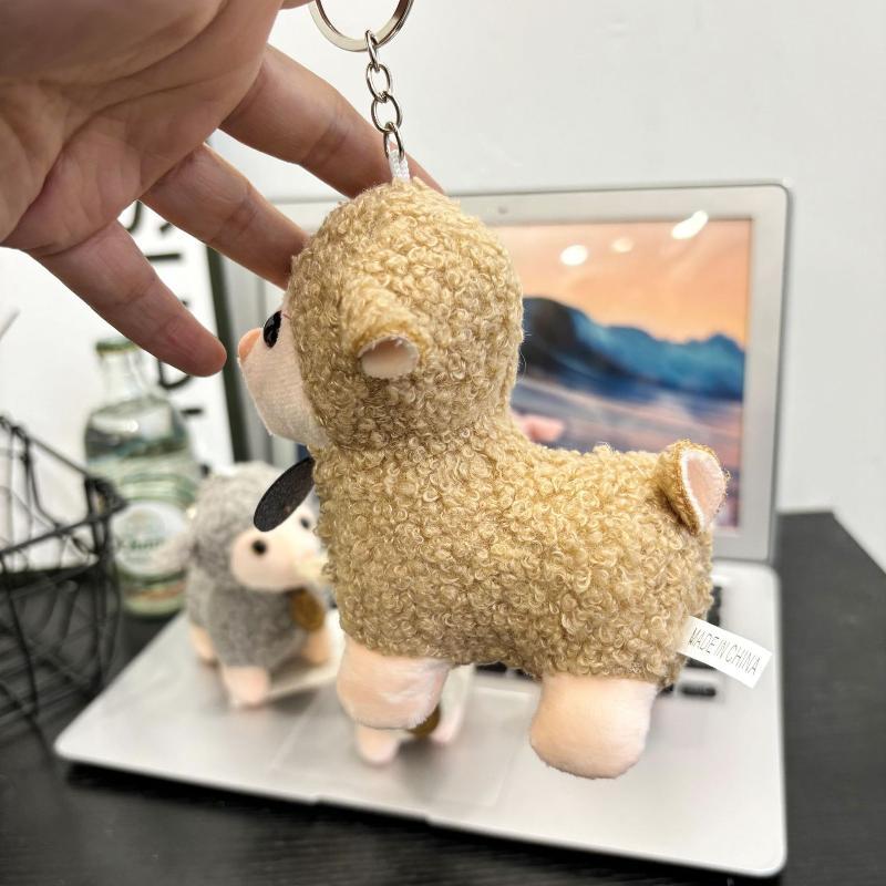 2027 Year of the Sheep Plush Lamb Keychain Lightweight Fluffy Pendant Cute Bag Charm for Wedding Party Favors