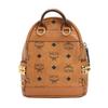 MCM Stark Classic Double-Sided Studded Coated Canvas And Leather Trim Backpack Mini Unisex Backpack Brown Cognac MMKAAVE13CO001