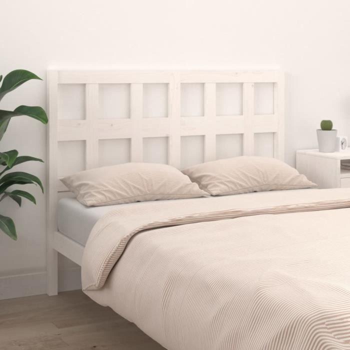 VidaXL Tête de lit Blanc 145,5x4x100 cm Bois massif de pin 818921