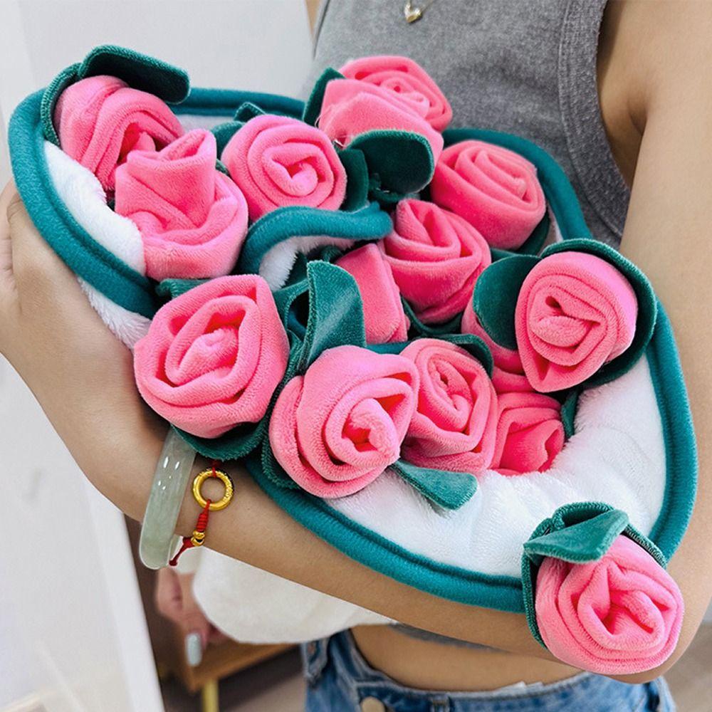 Colorful Artificial Flower Blanket Fashion Rose Flower Nap Blanket  Valentine's Day