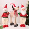 Christmas Santa Doll Decor With Fabric Material For Holiday Window Display