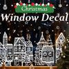 Christmas Village Stickers, DIY Christmas Window Stickers, Used For Mirrors And Glass, Reusable Large Festival Window Stickers