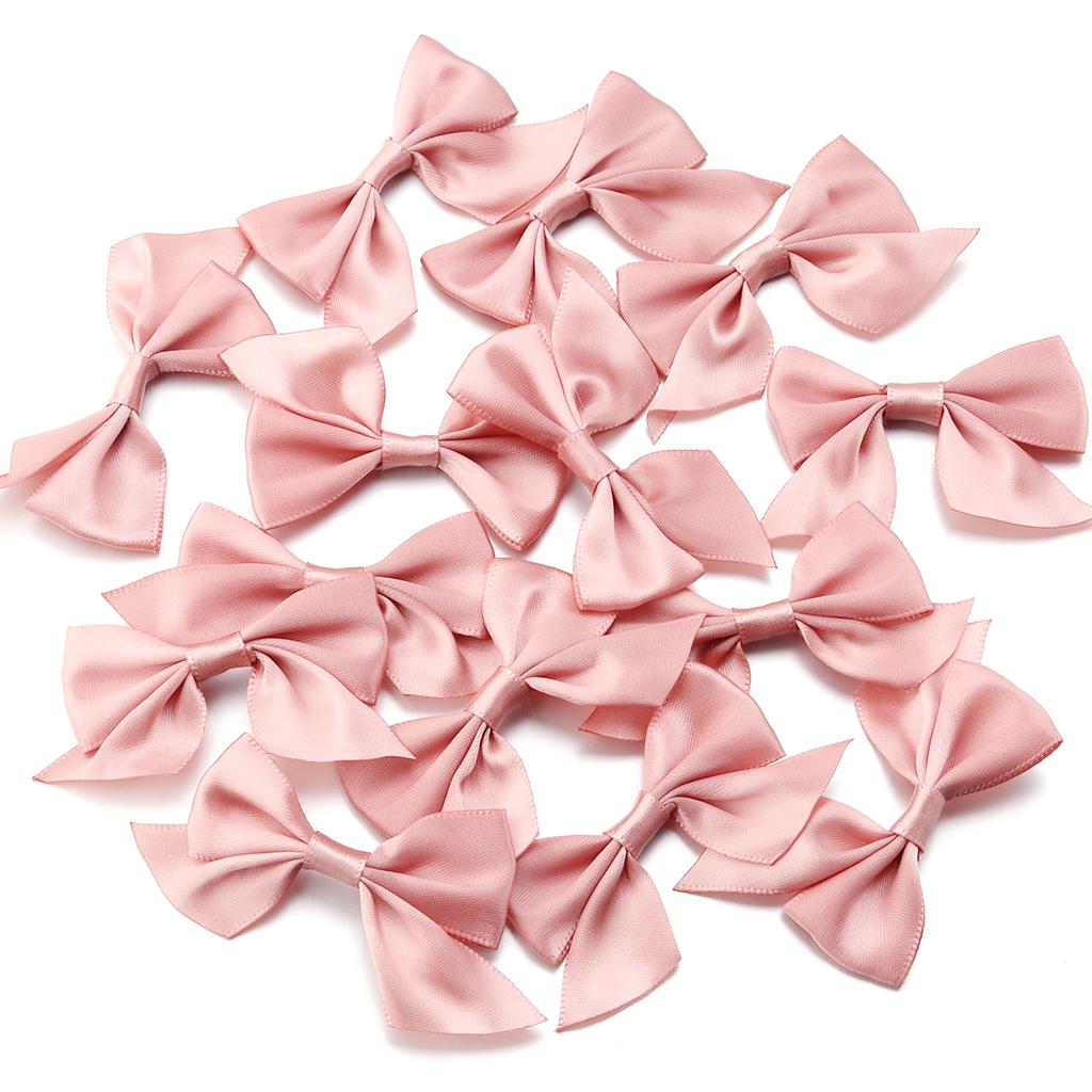 20pcs 4x7cm Polyester Satin Ribbon Bows Colorful Handmade Bow Flower For DIY Christmas Party Clothing Headwear Decor Accessories