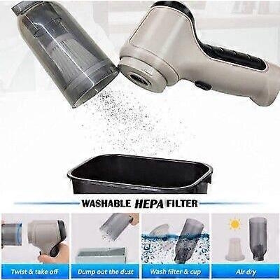 Wireless Car Vacuum Cleaner for Vehicle, Mini Portable, Dual Function-Wet and Dry, Handheld Mite Remover, Equally Effective for Home Use