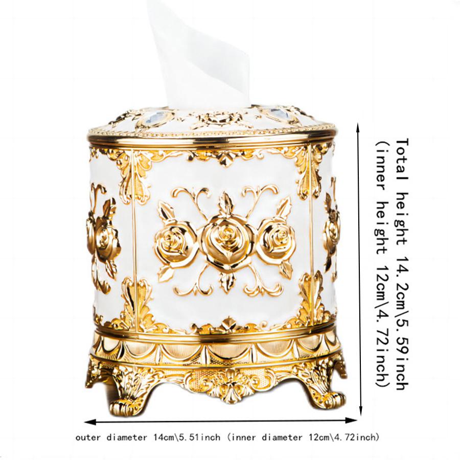 1 Stück Europäischer Stil Runde Taschentuchbox, Multifunktionale Papierrolle, Desktop Kreative Dekoration, Dekoration und Aufbewahrungsbox