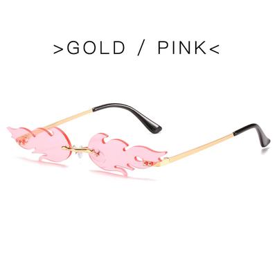Novelty Cosplay Eyewear Party Metal Sunglasses For Women Flame Shaped Sun Glasses Fashion Flame Sunglasses