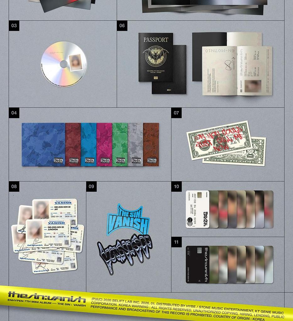 ENHYPEN [DIE SÜNDE] : VANISH] 7. MINI-ALBUM (FLÜCHTLINGE ver.)