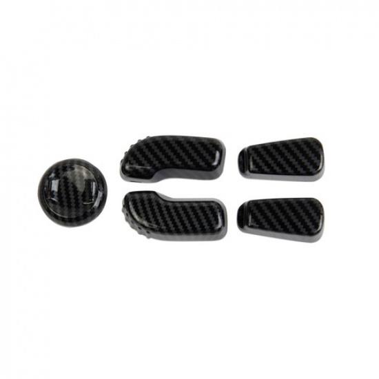 Carbon Fiber Style Seat Adjustment Button Cover trim for Subaru Crosstrek XV
