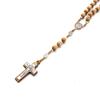 Handmade Wood Rosary Necklaces Catholic Cross Pendant Prayer Necklaces for Men Women Jewelry Christian Religious Gift