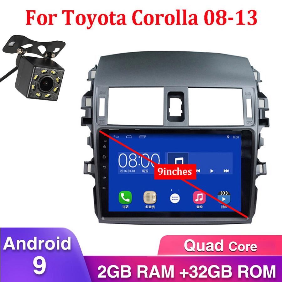 Navigation all-in-one machine-Corolla 08-13 (9 inch) high configuration +8LED track camera