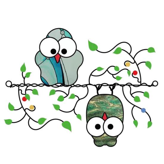 

Подвесной орнамент, нежная настенная птица, большие глаза, акриловая Сова, садовая подвеска «Ловец солнца» для улицы 4