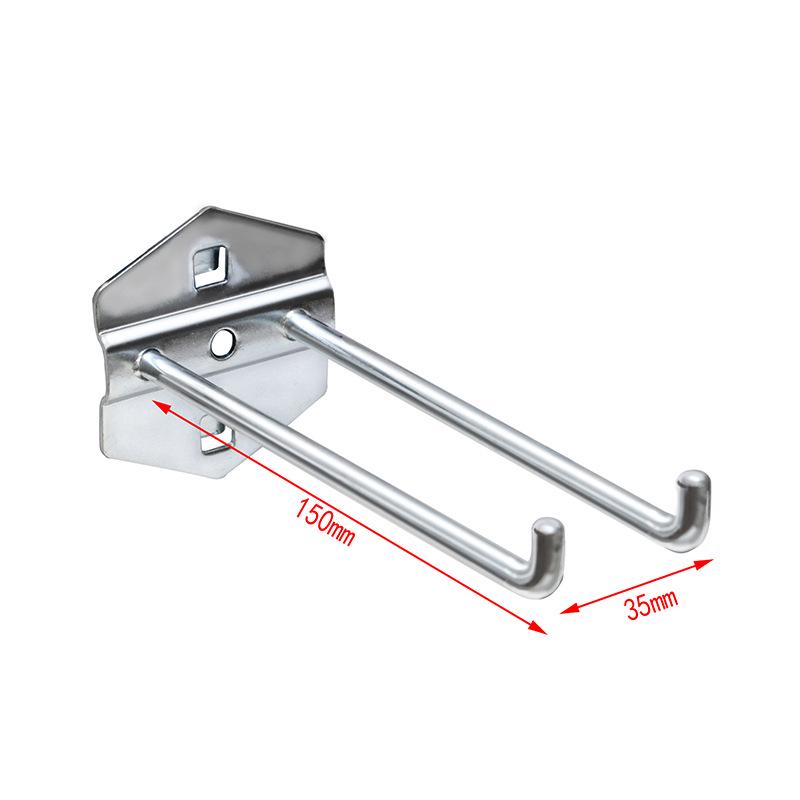 Panou Perforat Metalic cu Găuri Pătrate, Raft pentru Scule cu Cârlige pentru Șurubelnițe