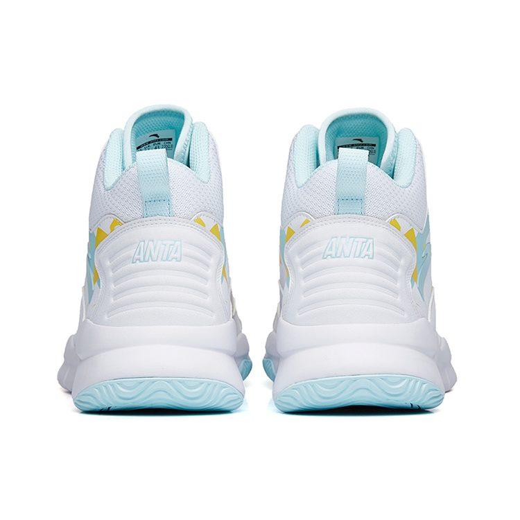 ANTA Star Trail 4 Basketball Shoes Men's High Top White/Glacier Blue 112221632S-3