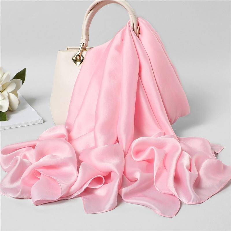 7 Einfarbig Dünn Mittel bis Lang Reise Sonnenschutz Dekoration Klimaanlagen Schal Schal Damen Vier Jahreszeiten Universell