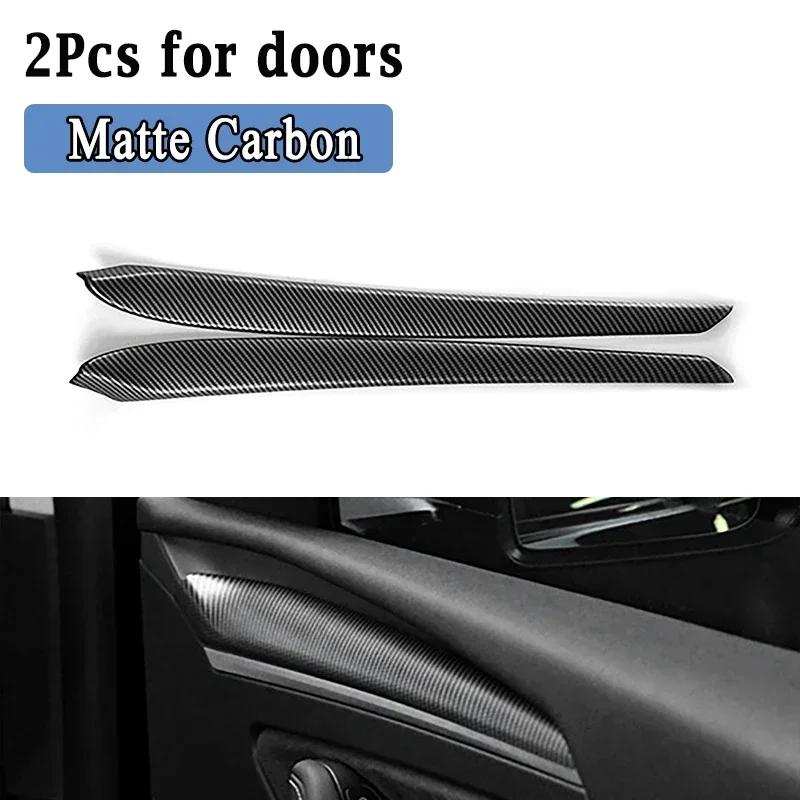 For Tesla Model 3 Model Y Dashboard Panel Stickers Center Console Decor Trim For Tesla Accessories ABS Decals Carbon Fiber Look