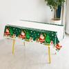 137x274cm Christmas Tablecloth PE Plastic Waterproof Oil-proof Rectangular Table Cover Cloth Christmas Table Decoration