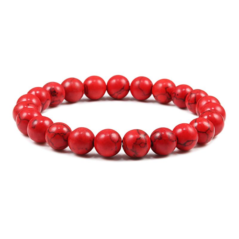 8mm Colorful Natural Stone Beaded Men Bracelet Meditation Buddha Elastic Bracelets Women Charms Jewelry Healing Yoga Accessories