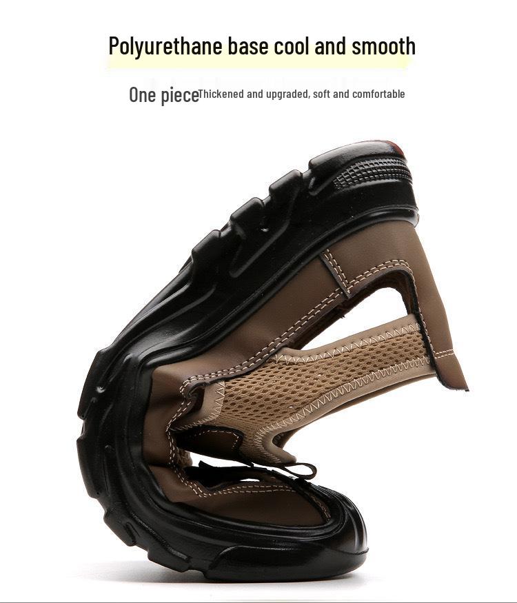 Herren Atmungsaktive Zehensandalen: Leichte, rutschfeste Mesh-Outdoor-Freizeitschuhe für Frühling & Herbst