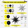 133-Piece Black, Yellow & Silver Balloon Garland Kit: Halloween-Themed Decor Bat Balloon Party Supplies