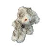 Colorful Dirty Bear Keyring Decoration Plush Animal Charm Keychain Fashionable Key Holder Hanging Toy for Bag Purse