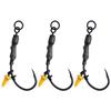FTK 3pcs/pack Carp Fishing Hook Rigs Fishing Feeder Accessories High Carbon Steel Fishing Hook
