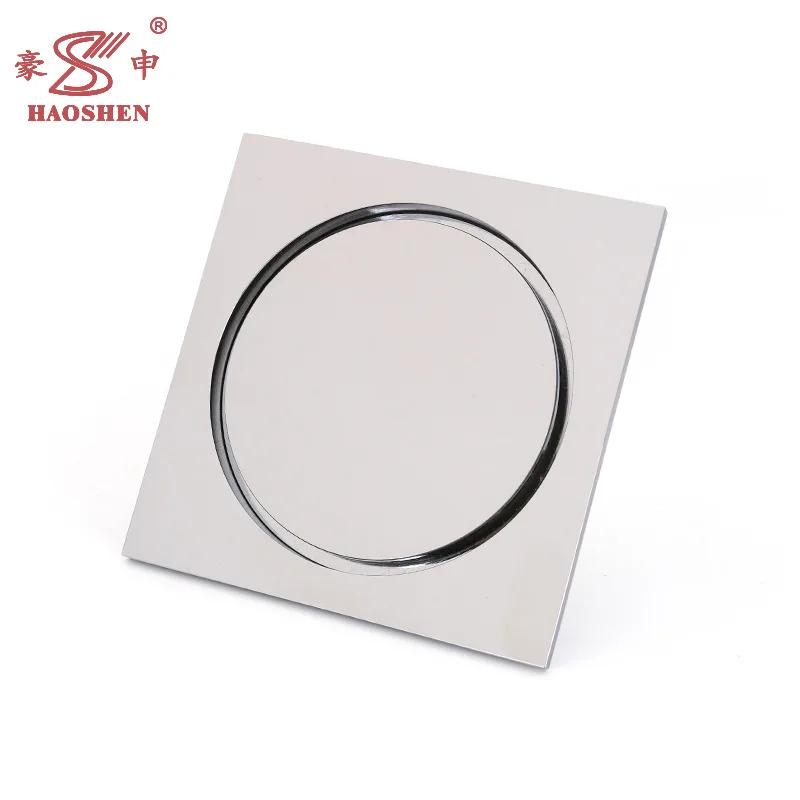 10x10cm Floor Drain Brass Square Pop-up Floor Drain Floor Cover Shower Room Push Down Deodorant Bathtub Shower Drain