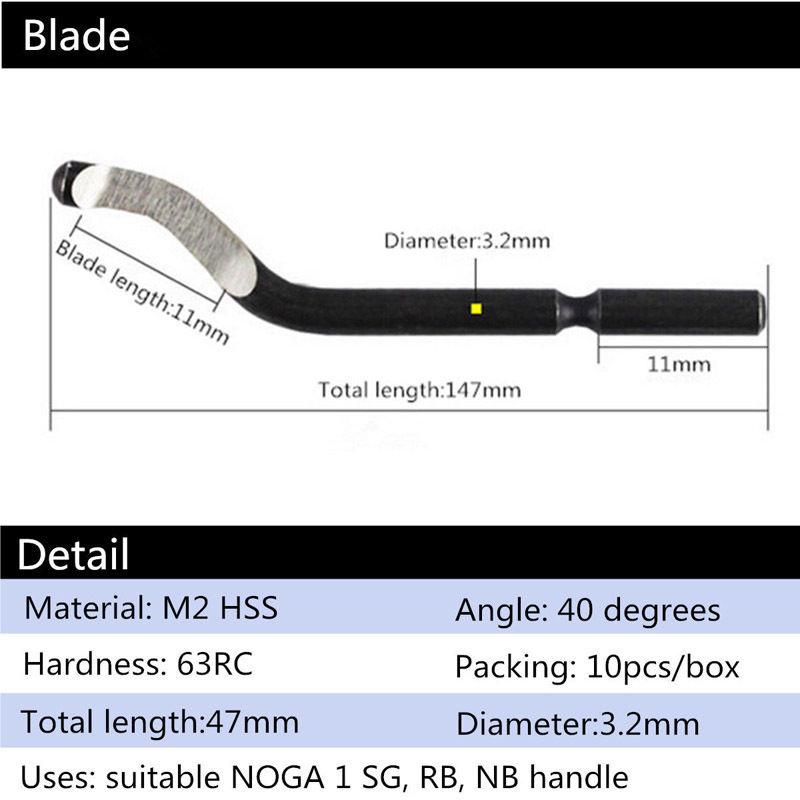 Burr Cutter Trimming Blades Scraper Deburring Tool NB1100 Burr Handle With 10 BS1010 Blades Remover Hand Tool For Wood Plastic