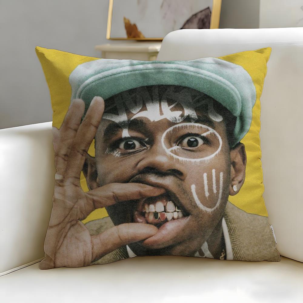 Popular Singer Tyler Cushion Cover Soft  EasyWash Pillow Case  Versatile for Couch Bed Travel and Office