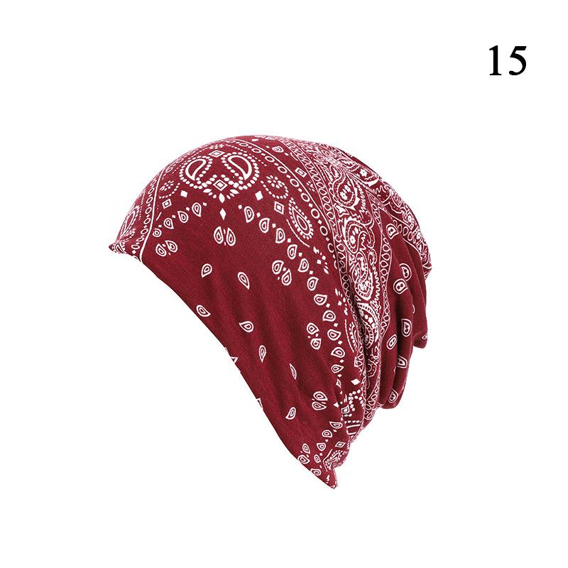 Women Printed Warm Beanie Hats Chemotherapy Cap Summer Thin Cap Turban Tube Bandana Headband Soft Stretch Bonnet Nurse Cap