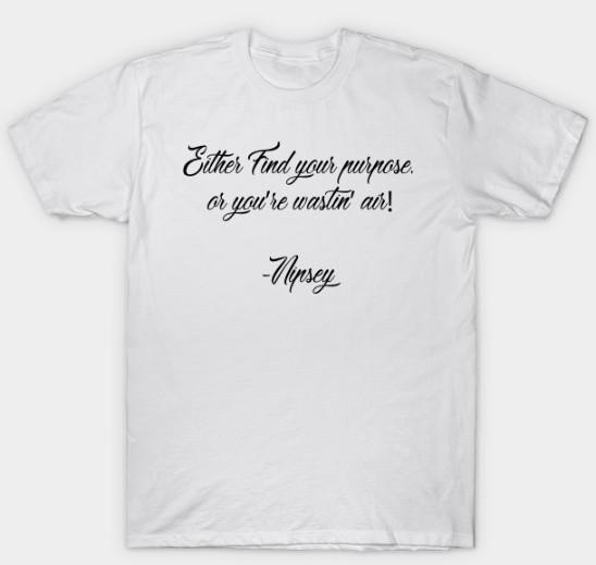 Nipsey Hussle Short Sleeve  Mens Unisex S-3XL White Hip Hop Rapper Unisex T-Shirt S