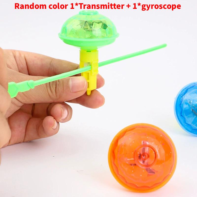 Pull Luminous Gyroscope Toy Set For Kids Outdoor Recreation And Collectors Gift