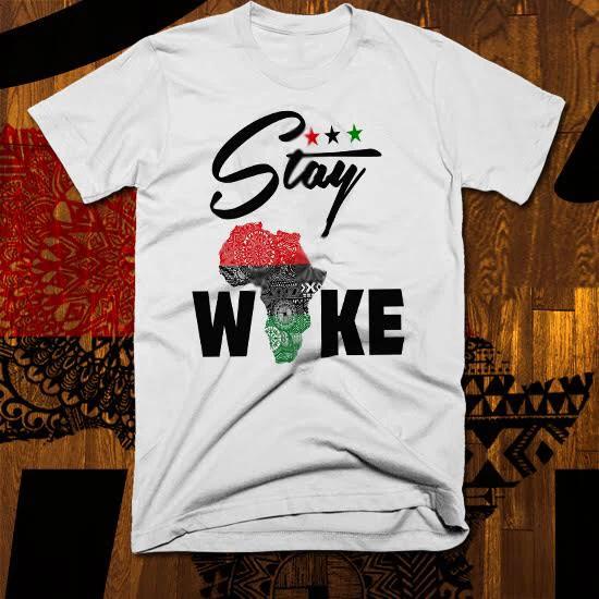 

Black History Month T-Shirt African Kemetic Consciousness Stay Woke Wakanda tee M