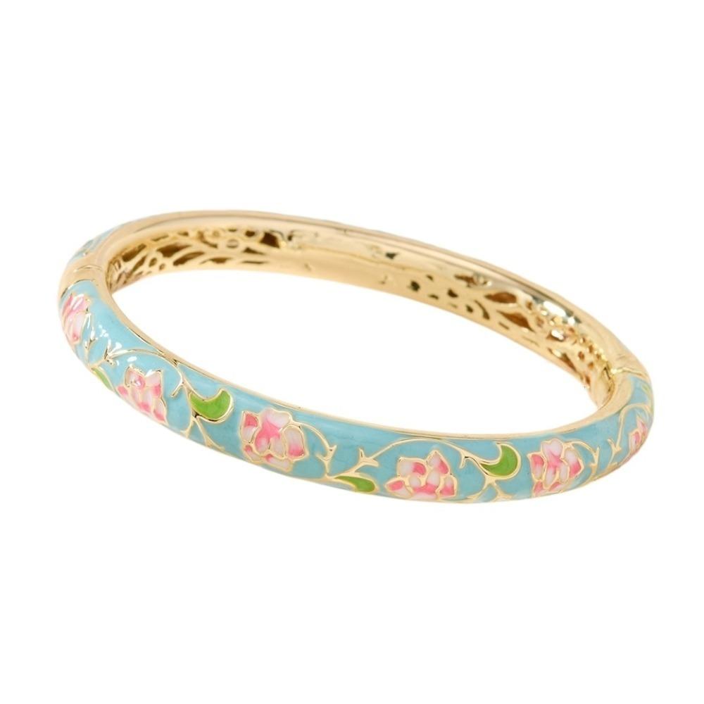 Peony Floral Chinese Peony Flower Bangle Traditional Women s Hand Bracelet  Jewelry Gifts StyleG