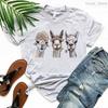 Female Tshirt Harajuku Kawaii Alpacas Animal Print Funny T Shirts Women Summer White Top Camiseta Mujer Casual Tshirt Clothes