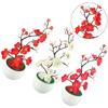 Artificial Plants Office Art Outdoor Blossom Plum Bonsai