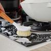 Pot Brush Non-Slip Handle Sturdy Bristles Pot Cleaning Brush Kitchen Sinks Pans Pots Plates Dish Brush with Hanging Loop