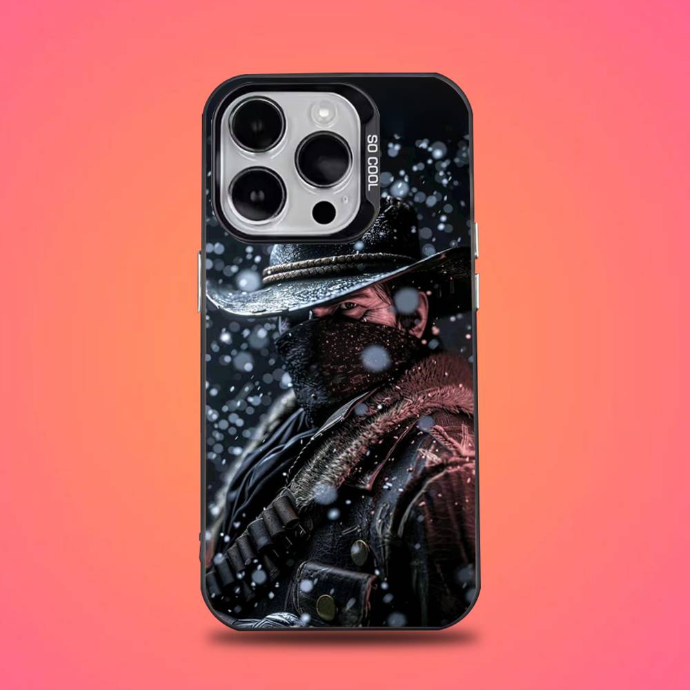 RDR 2 Arthur Morgan Game Phone Case For iPhone 16,15,14,13,12,11,Pro,Max,Plus,Mini,XS,SE Anti Fall Black Matte Hard Bumper